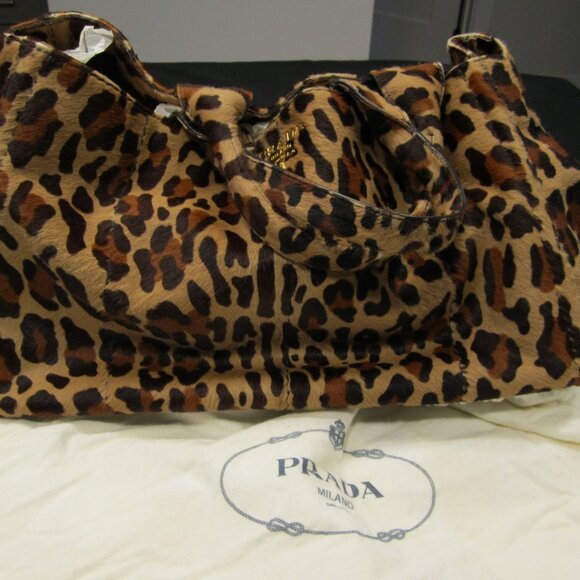 Prada Shopping Bag Cavallino Sabbia/Moro - Picture 1 of 9